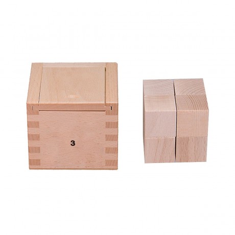 SINASPIELZEUG Holzspielzeug Gabe 3 Frobelspiel 8 Wurfel (25 x 25 x 25 mm) Деревянная игрушка Гейб 3 Игра Фробеля 8 кубиков (25 х 25 х 25 мм)