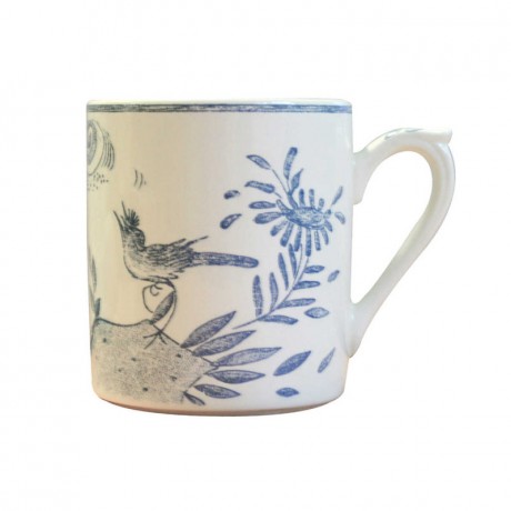 Gien Fayencerie Gien 'Oiseau Bleu monochrome' Henkelbecher 0,30 l Gien "Oiseau Bleu монохромный" Кружка 0,30 л