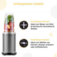 KLAMER KLAMER Smoothie-Maker KLAMER Bullet Mixer 1000 Watt, Smoothie Maker, elektrischer Shake Mix…  KLAMER Смузи-мейкер KLAMER Bullet Mixer, 1000 Вт, смузи-мейкер, электрическая смесь для коктейлей…