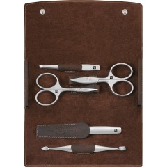 ZWILLING  Druckknopf-Etui, Rindleder, braun, 5-tlg.  Футляр с кнопками, воловья кожа, коричневый, 5 шт.