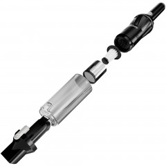 TurboTronic by Z-Line TurboTronic by Z-Line Akku-Handstaubsauger 6,5kpa, 25 Min. Laufzeit, ultra-Leichtgewicht Boden Staubsauger, 85 W, beutellos, kabelloser Sofa Couch Tisch Handsauger mit Ladestation schwarz/gold Беспроводной ручной пылесос TurboTronic 