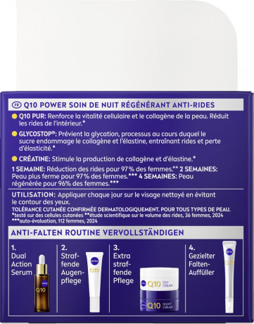 NIVEA Q10 Anti-Falten Power Regenerierende Nachtpflege, 50 ml, Нивеа ночной крем гиалуроновая кислота, пантенол, коэнзим Q10 24ч увлажнение 50 мл