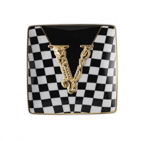 Rosenthal meets Versace Rosenthal Versace Virtus Schalchen quadratisch flach mit Relief 12 cm Чаша Rosenthal Versace Virtus квадратная плоская с рельефом 12 см