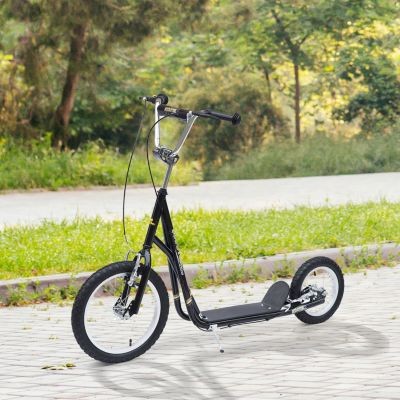 HOMCOM Kinderroller mit Luftbereifung und Handbremse Детский самокат с пневматическими шинами и ручным тормозом
