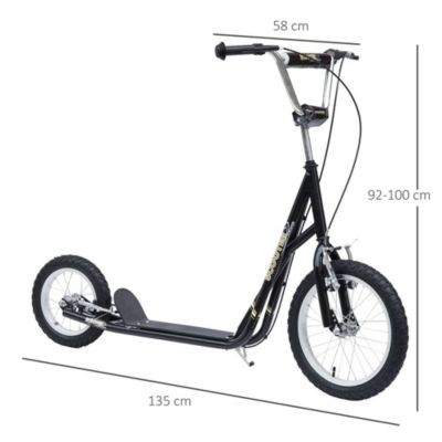 HOMCOM Kinderroller mit Luftbereifung und Handbremse Детский самокат с пневматическими шинами и ручным тормозом
