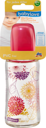 babylove Weithals-Glasflasche Высококачественная Силиконовая Бутылочка для Детей , 1 шт