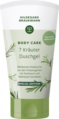 Hildegard Braukmann BODY CARE 7 Kraeuter Duschgel, 150 ml, Hildegard Braukmann гель для душа с комплексом трав, для всех типов кожи, для женщин, 150 мл