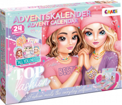 CRAZE Kinder Top Fashion Adventskalender 2026, CRAZE детский бьюти-адвент-календарь с косметикой и модными аксессуарами, 24 сюрприза