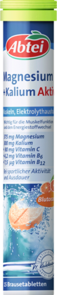 Abtei  Magnesium+Kalium  Магний + Калий Aktiv Растворимые таблетки, 15 шт