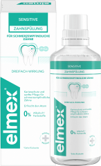 elmex Mundspuelung Sensitive, 400 ml, Ополаскиватель Sensitive с фторидом для чувствительных зубов, без спирта, 400 мл