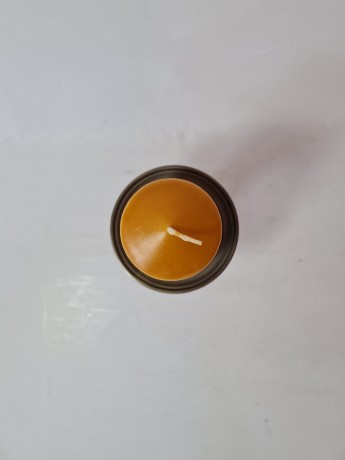 Подсвечник винтажный Century со свечой Anti-Tabak, металл, 9 х 9 см, Германия, 1970-80гг.