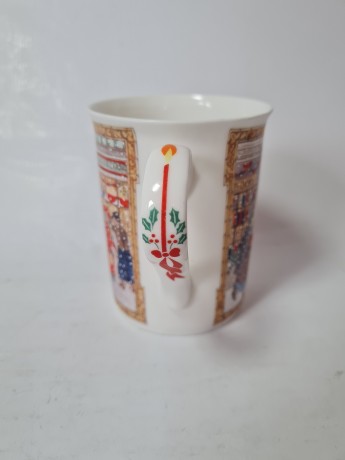 Кружка винтажная Fine Bone China "Около пекарни в канун Рождества", 10 х 11,5 см, Китай, 1960-70гг.