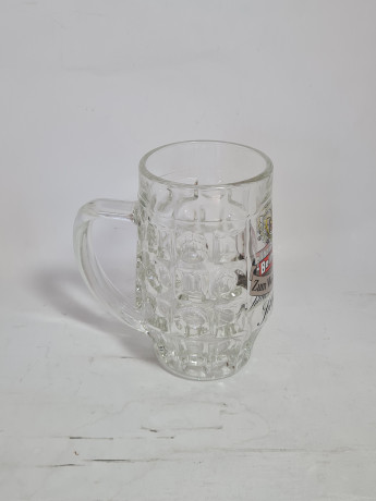 Немецкие пивные кружки винтажные Bellheimer /Siber Pils, стекло, 3 шт., 0.2 л, 12.5 см, Германия, 1970-80гг.