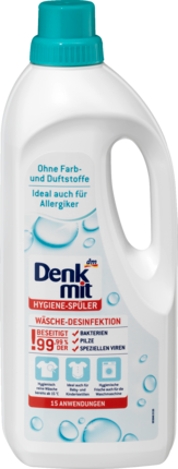 Denkmit Denkmit Hygiene-Spüler Wäschedesinfektion ohne Farb&Duftstoffe 20 WL, 1,5 l Biozidprodukt Гигиенический ополаскиватель parfümfrei, 1,25 л