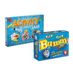 Piatnik Kinderspiel Bundle Activity Junior + Tick Tack Bumm Junior Набор детских игр Activity Junior + Tick Tack Boom Junior