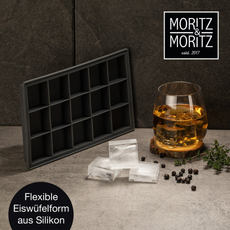Moritz & Moritz Moritz & Moritz Eiswucrfelform eckig 2er Set grau Набор квадратных форм для кубиков льда Moritz & Moritz, 2 шт.