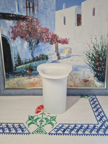 Arzberg Белая фарфоровая ваза, 12 x 13 x 19см, Германия, 1970-80гг.