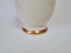 Royal Bavaria KM Белая фарфоровая ваза с золотым ободком 22К, 23 x 7 см, Германия, 1960-70гг.