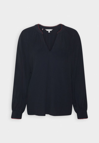 Tommy Hilfiger SOLID RAGLAN BLOUSE Long sleeved top desert sky БЛУЗКА ИЗ ОДНОГО РЕГЛАНА Топ с длинными рукавами небо пустыни