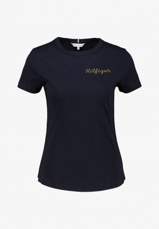 Tommy Hilfiger SLIM GOLD C-NK SS Print T-shirt marine SLIM GOLD C-NK SS Футболка с принтом морской