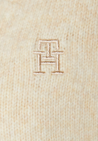 Tommy Hilfiger SHORT DRESS Jumper dress heathered oatmilk КОРОТКОЕ ПЛАТЬЕ платье-джемпер овсяное молоко