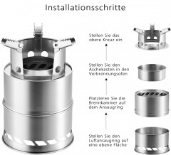 Sarfly Sarfly Gaskocher Camping Ofen Camping aus Edelstahl fur Picknick, Wandern, Camping  Походная газовая плита Sarfly из нержавеющей стали для пикников, походов, кемпинга