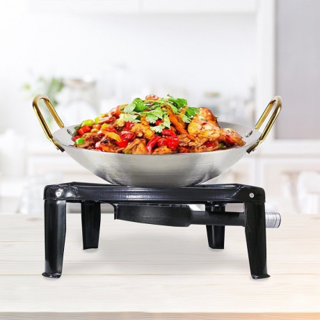 Mucola Mucola Gaskocher Hockerkocher Gasbrenner 4 Bein Gaskocher Campingkocher Gusseisen Stahl, (Premium-Gaskocher), regulierbar Газовая плита Mucola, табурет, газовая горелка, газовая плита на 4 ножках, походная плита, чугунная сталь, (газовая плита пре