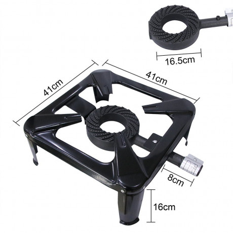 Mucola Mucola Gaskocher Hockerkocher Gasbrenner 4 Bein Gaskocher Campingkocher Gusseisen Stahl, (Premium-Gaskocher), regulierbar Газовая плита Mucola, табурет, газовая горелка, газовая плита на 4 ножках, походная плита, чугунная сталь, (газовая плита пре