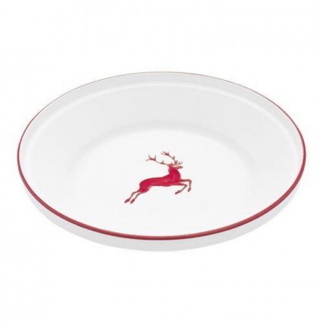 Gmundner Keramik Gmundner Keramik Rubinroter Hirsch Reifschussel ohne Henkel d: 32 cm / h: 7,4 cm Керамическая миска Gmundner с рубиновым благородным оленем без ручки d: 32 см / высота: 7,4 см