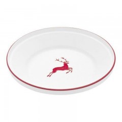 Gmundner Keramik Gmundner Keramik Rubinroter Hirsch Reifschussel ohne Henkel d: 32 cm / h: 7,4 cm Керамическая миска Gmundner с рубиновым благородным оленем без ручки d: 32 см / высота: 7,4 см