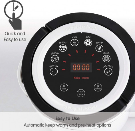 Morphy Richards Morphy Richards Smoothie-Maker 501020 Suppen Mixer Suppenbereiter Suppenkocher 1.6L Kochmixer 1600W, 1600,00 W, Edelstahl, 1.6 Liter, 9 Programme, Reinigungsprogramm, Smart-Technick  Morphy Richards Smoothie Maker 501020 суповый миксер суп