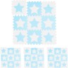 relaxdays 36 x Puzzlematte Sterne weiss-blau 36 x коврик-пазл звезды бело-голубой