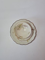 Rherinnfale Bavaria Чайное трио &quot;Ветка мимозы&quot;, позолота, ручная роспись, Германия, 1960-70гг.