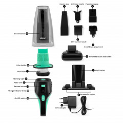 Linsar Akku-Handstaubsauger Akku Nass-/ Trocken-Sauger, Ladestation, LED, beutellos, 60 Min., 120W  Беспроводной ручной пылесос Linsar, аккумуляторный пылесос для влажной и сухой уборки, зарядная станция, светодиод, без мешка, 60 мин., 120 Вт