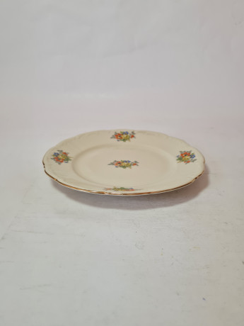 Тарелка винтажная с цветочным рисунком и фактурным краем, 17 x 2 см, Германия, 1960-70гг.