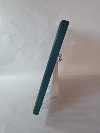 Картина винтажная "Нападение на обоз", деревянная рама, 34 x 28,5 см, Германия, 1950-60гг.