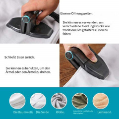 Devenirriche Devenirriche Dampfbugeleisen Reisebugeleisen, Klappbar Dampfburste Dampfglatter fur Zuhause  Паровой утюг Devenirriche, дорожный утюг, складная паровая щетка, паровой разглаживатель для дома