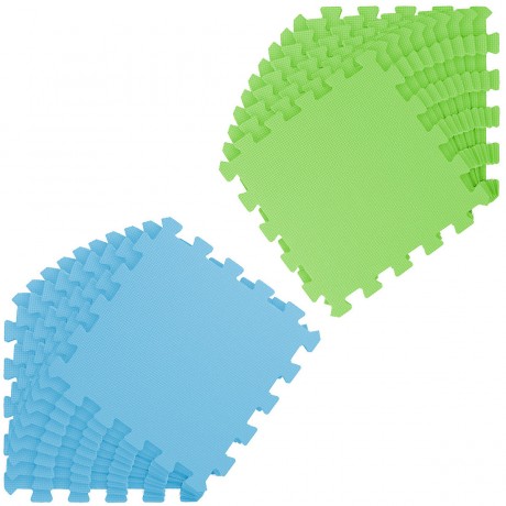 LittleTom Puzzlematte Uni Hellgrun Hellblau 20 Teile Коврик-пазл Uni светло-зеленый светло-голубой 20 штук