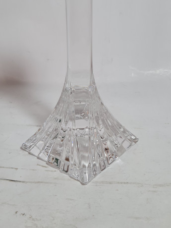 Подсвечник винтажный La Galleria с декором, хрусталь, 17,5 x 7 см, Германия, 1960-70гг.