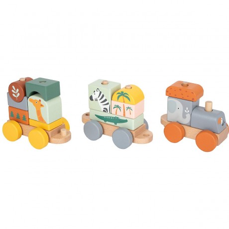 Small Foot Holzzug Safari Сафари на деревянном поезде