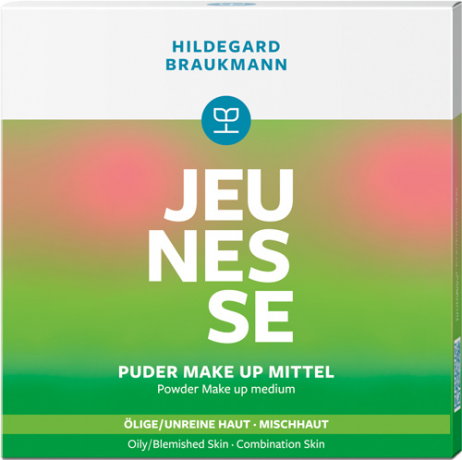 Hildegard Braukmann JEUNESSE Puder Make up mittel, 9 g, Hildegard Braukmann компактная пудра для лица, средний оттенок для всех типов кожи, 9 г