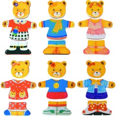 Woodyland Holzspielzeug Dress up Bar Girl \/ Legespiel Деревянная игрушка Dress up Bar Girl / игра-размещение