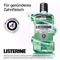Listerine 3er-Set Mundspuelung Total Care Zahnfleisch-Schutz, 3 x 500 ml, Listerine набор ополаскивателей для полости рта Total Care Zahnfleisch-Schutz, комплексная защита десен 6 в 1, 3 x 500 мл