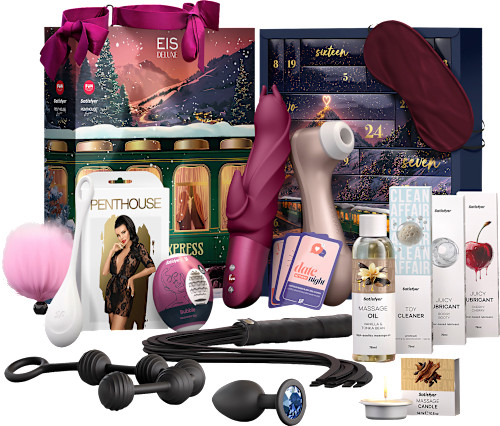 EIS Deluxe Adventskalender 2026, EIS взрослый адвент-календарь с интимными товарами, аксессуарами и уходом, 24 подарка