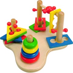 Woodyland Holzspielzeug Motorikset Pyramide \/ Steckspiel Деревянная игрушка набор двигательных навыков пирамида / подключаемая игра