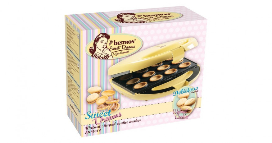 Bestron Bestron Zaubernuss Waffeleisen ANP801V, fur russische "Oreschki" gelb, 850 Watt  gelb Вафельница Bestron гамамелисовая ANP801V, для русских &quot;Орешков&quot; желтая, 850 Вт