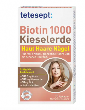 tetesept Biotin 2000 Kieselerde Tabletten 30st Биотин+ремнезем+цинка+антиоксиданты