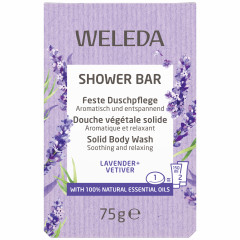 WELEDA Feste Duschpflege Lavender + Vetiver, 75 g, Твёрдое средство для душа Lavender + Vetiver с маслом ши и ароматом лаванды и ветивера, 75 г