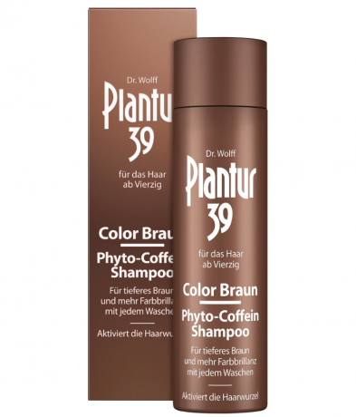Plantur 39 Phyto-Coffein Shampoo Color Braun 250ml, Укрепляющий Шампунь Плантур 39 с фито-кофеинами окрашивающий для темных волос , 250 мл