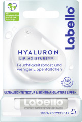 Labello Hyaluron Lip Moisture Plus, Бесцветный бальзам для губ с гиалуроновой кислотой и миндальным маслом для увлажнения и мягкости, 4,8 г